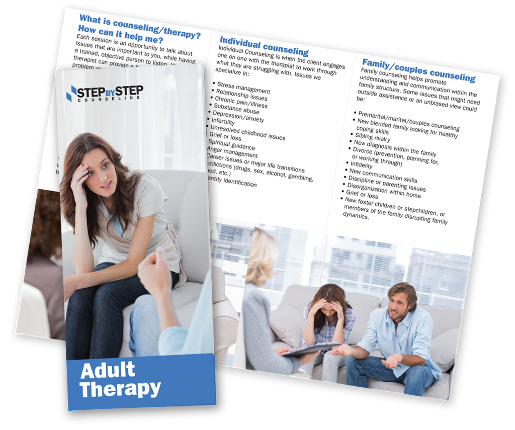Step by Step Counseling's Adult Brochure